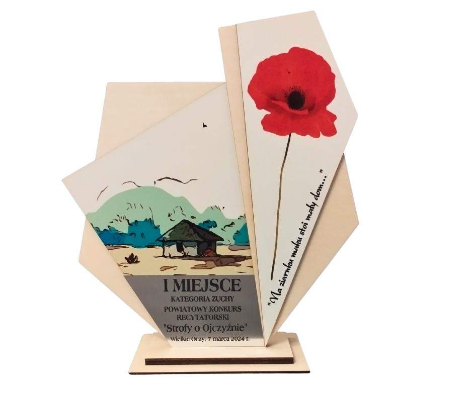 Statuetka drewniana warstwowa wzór 5 konkursowa 26cm