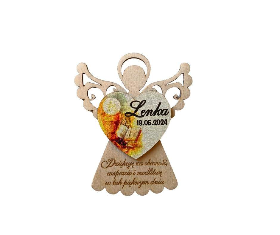 Magnes Komunia Święta upominek z imieniem i datą