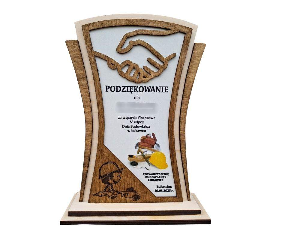 Statuetka podziękowanie wzór 6 dla firm, pod imprezy (dłonie)