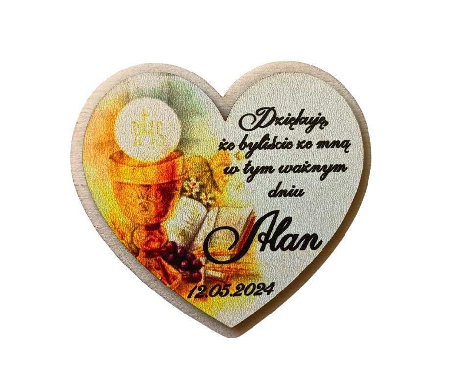 Magnes Komunia Święta upominek z imieniem i datą