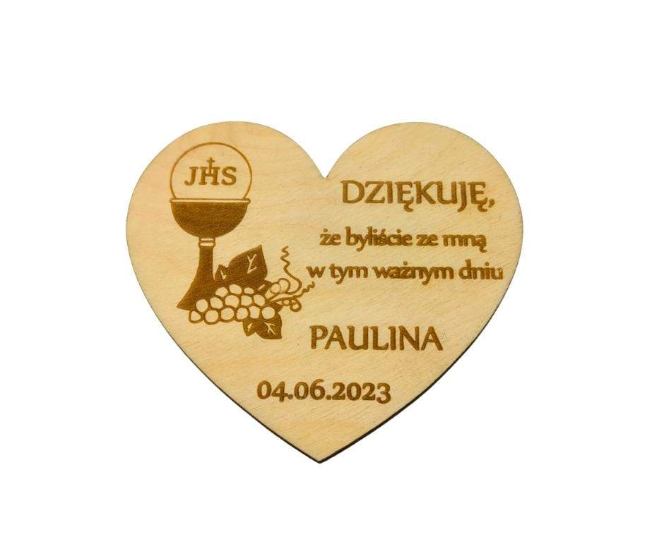 Magnes Komunia Święta upominek z imieniem i datą