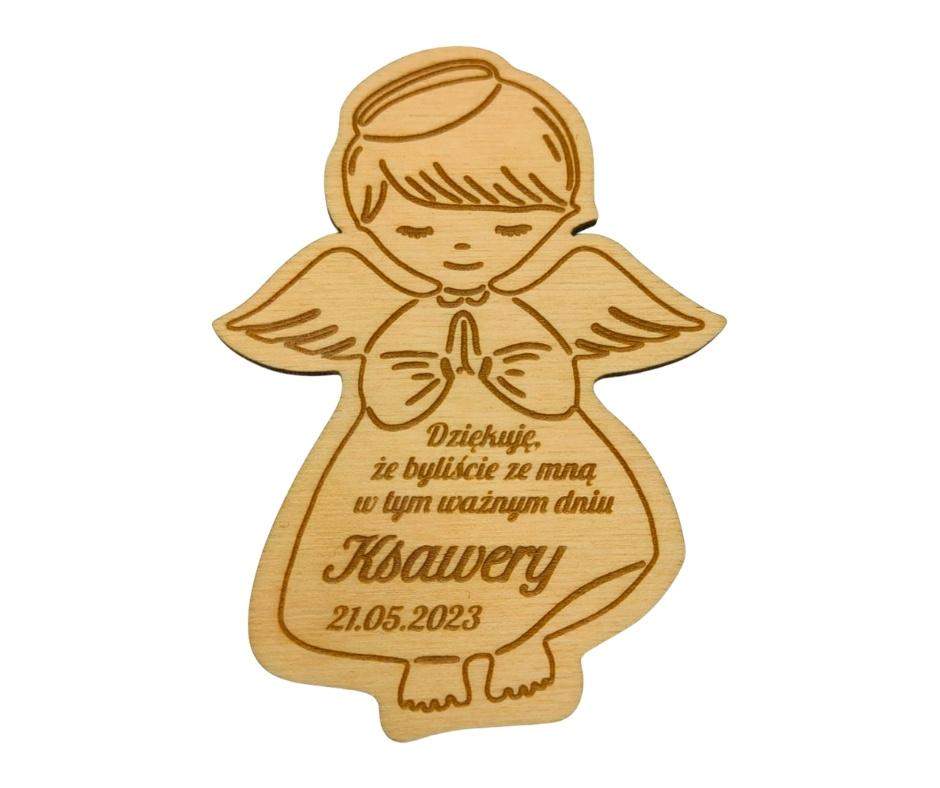 Magnes Komunia Święta upominek z imieniem i datą