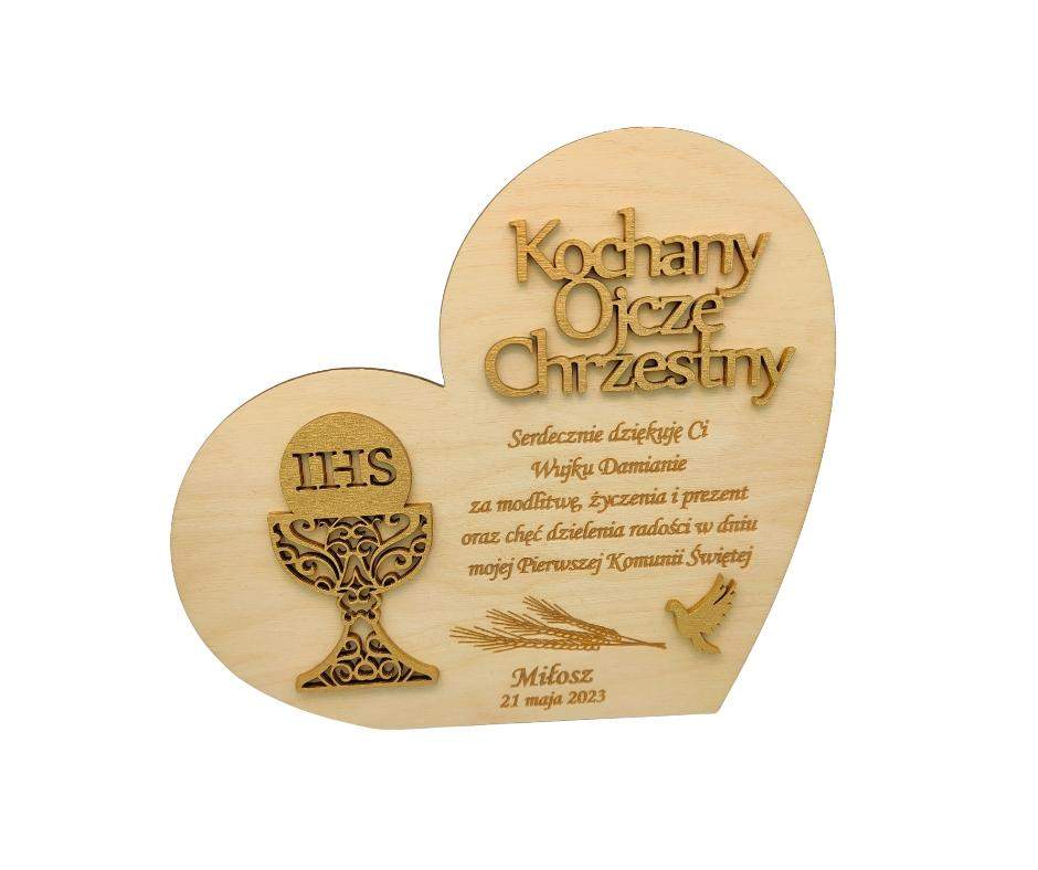 Podziękowanie Serce Dla ojca Chrzestnego